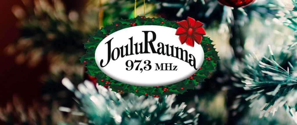 Joulu Rauma -radiokanavan logo ja taajuus 97,3 MHz