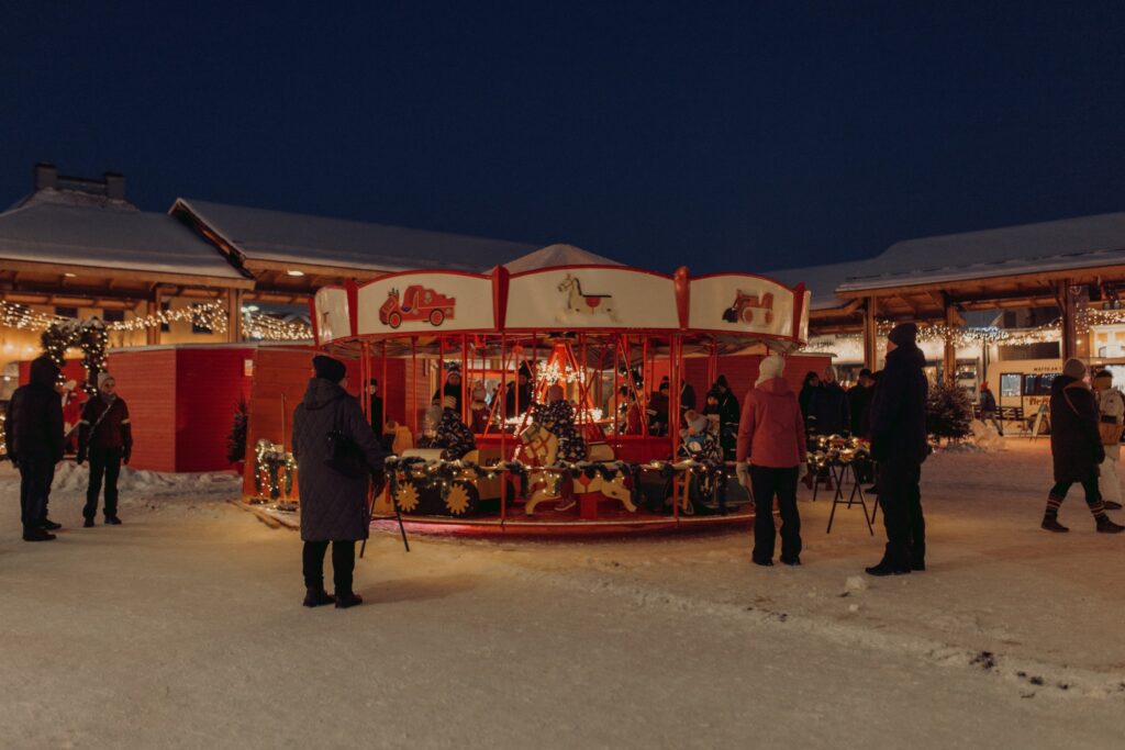 Carousel at Rauma Christmas Market.