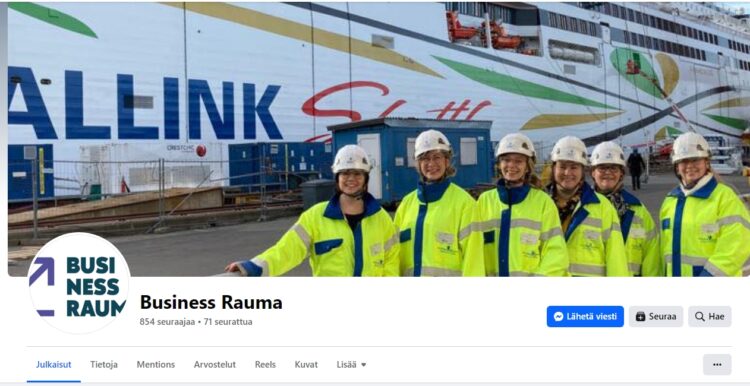 Näyttökuva Business Rauma -Facebook sivusta.