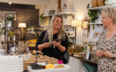 A woman in a boutique.