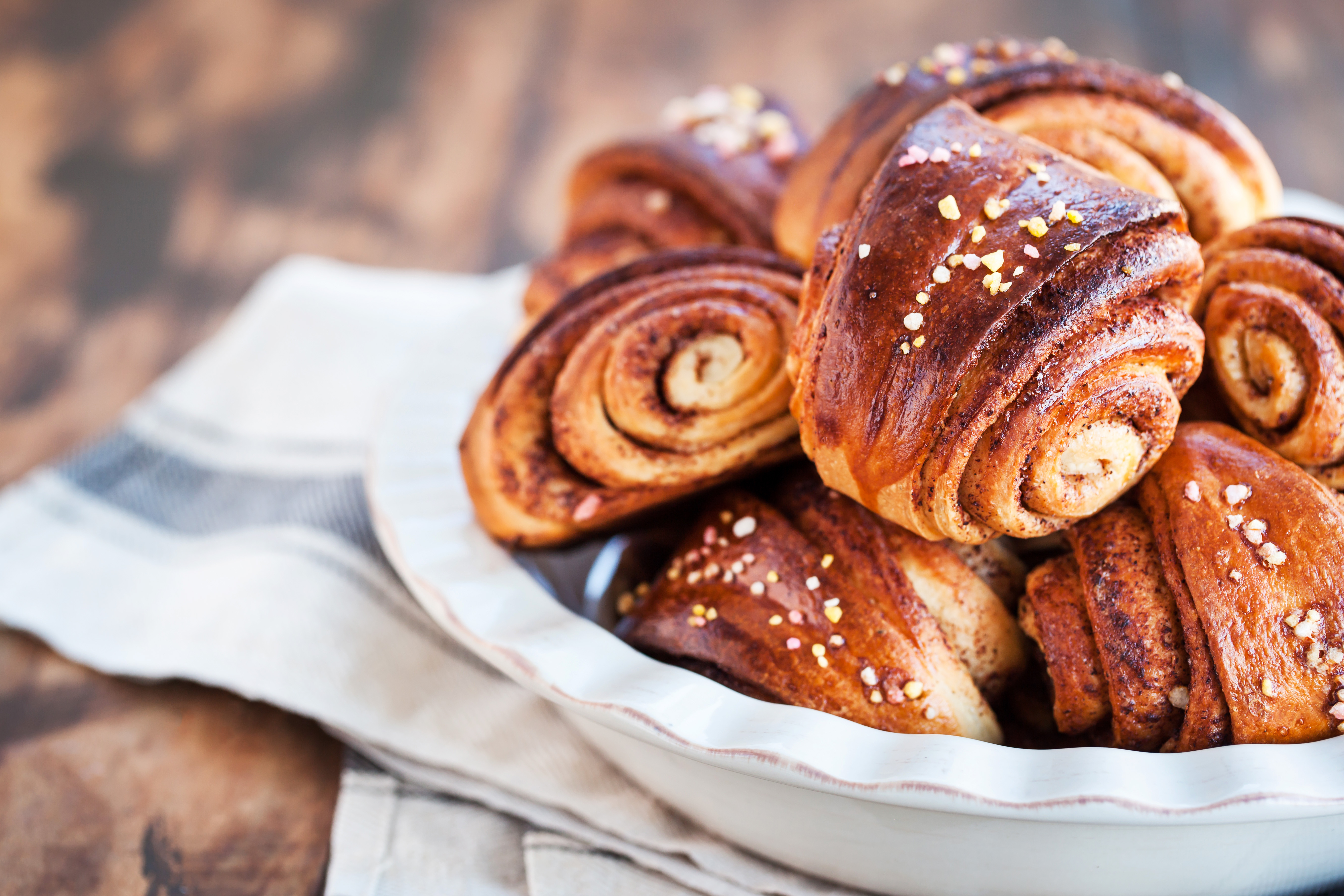 Homemade Finnish cinnamon buns.