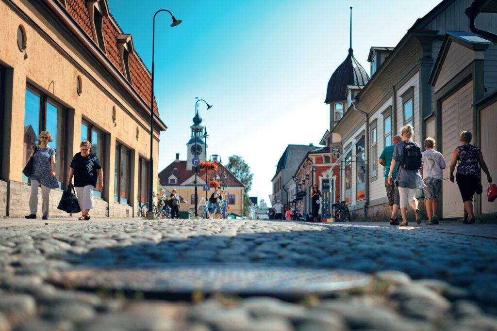 Katunäkymä Vanhassa Raumassa.