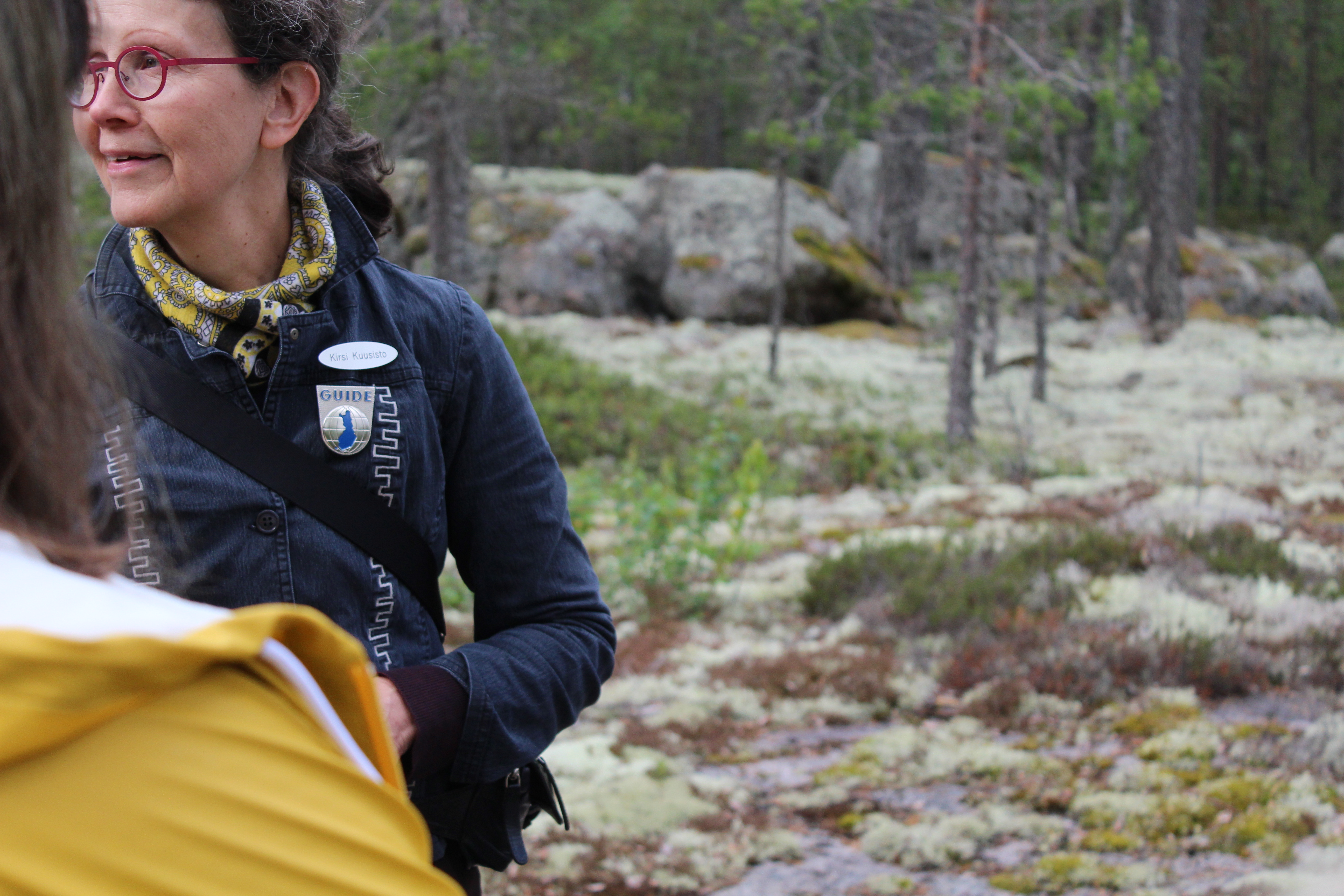 Tour guide in Sammallahdenmäki.